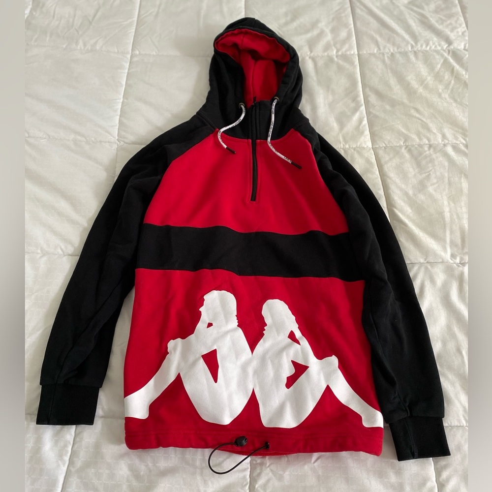 Kappa Mens Red Black & White Hoodie *Brand New* Size Medium